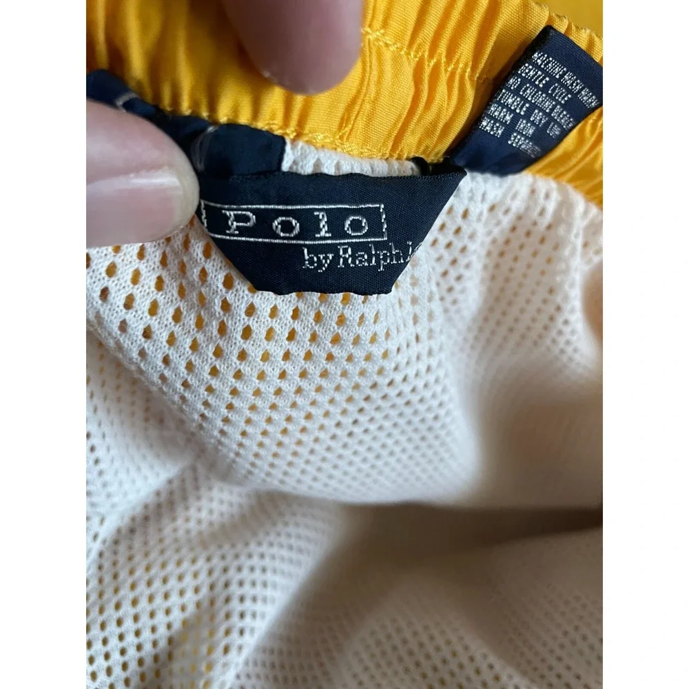 Polo Ralph Lauren Swim Trunks Mens Large Gold American Flag USA Lined Shorts